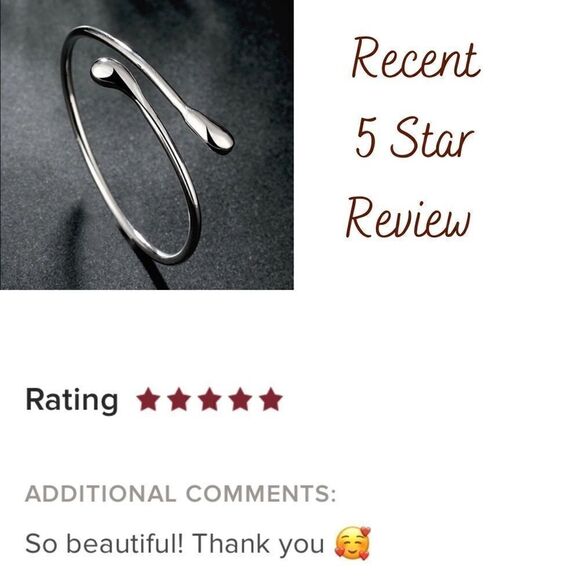 #7 NEW Silver Plated Bangle Bracelet Adjustable - Picture 4 of 7